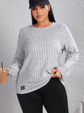 Camiseta Plus Size De Malha Canelada